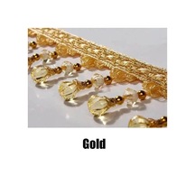 Altın Kabak Boncuk Kırpma Dantel Püskül Saçak Trim Dıy Perde Perdelik Dikiş Dekorasyon Aksesuarları