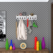 Kenzlife Elbise Askılığı Karayemiş2 Byz 26 076 12 Vestiyer Portmanto Askı Askılık 8 Adet Askı Ahşap