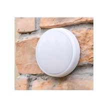 Banyo Tavan Lambası Artos 20w Yuvarlak Beyaz Balkon Lambası 6400k Beyaz Led Işık Teras Duvar Lambası Beyaz Abanoz