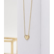 14 Ayar Altın Taşlı Kalp Kolye Lkskly0117