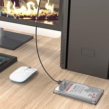 Usb 3.0 Micro B Şeffaf 2.5 İnch Sata Ssd Hard Disk Kutusu Abanoz