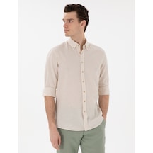 Pierre Cardin Erkek Bej Gömlek Desenli 50303245-vr011 Bej