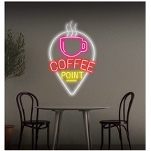 Twins Led Coffee Point Yazılı Ve Şekilli Neon Tabela Kırmızı Model:model:39193366