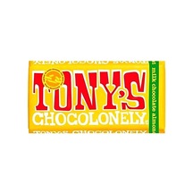 Tony's Chocolonely Vollmilch Honig Mandel Nougat Chocolate 180 G