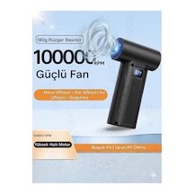 Mini Jet Fan Açık Hava Spor Kampı Için Güçlü Fan Şarj Edilebilir Siyah