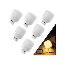 Xspring Mini Usb Led Işık Lambası, 6 Adet Usb Fişli Led Gece Lambası, Yatak Odası, Koridor, Kamp, Okuma, Uyku İçin Rgb Taşınabilir Ortam Lambası Sıcak Işık