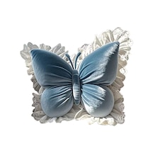 Suntek Kelebek Şekilli Yastık El Sanatları Kanepe Minderi İç Mavi