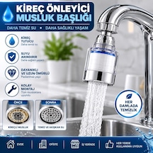 Viosa Kireç Önleyici Musluk Başlığı 360 Derece Döner Filtreli Ve Su Tasarufflu Başlık Altın