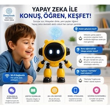 Yapay Zeka Robotu - Konuşan Robot Oyuncak - Wi-fi Uygulamalı - Çocuklar İçin Eğitici Oyuncak Çok Renkli