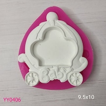 Yy0406 Baby Yazılı Balkabağı Çerçeve Silikon Kalıp