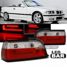 Bmw E36 1992-1998 Cabrio Kırmızı Beyaz Ledli Arka Stop Lambası