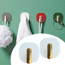 2'li Yapışkanlı Retro Stil Askılık Çok Amaçlı Dolap Banyo Mutfak Kapak Kulpu Beyaz Yüksek 103501 Çok Diğer