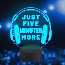 Goldenqian 3d Gece Lambası Renk Değişimi Çocuklar Led Gece Lambası Kulaklık 3d Oyun Seti Gece Lambası Gamer Masa Lambası Yatak Odası Odası Dekorasyon Çocuk Süslemeleri Y0qpss Siyah