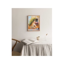 Tek Parça Ahşap Çerçeveli Oturma Odası Salon Mutfak Dekoratif Tablo Çok Renkli - 817091107 Çok Renkli