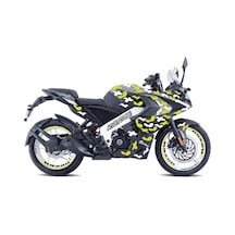 Bajaj Rs200 Neon Sarı Kamuflaj Parça Sticker Etiket Modeli