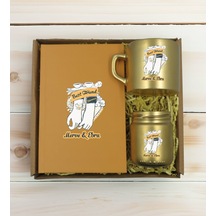 Bk Gift Kişiye Özel İsimli Dtf Best Friend Temalı Gold Defter & Kahve Fincanı & Mum Hediye Seti-4, Arkadaşa Hediye, Doğum Günü Hediyesi Kobitmeyencom3
