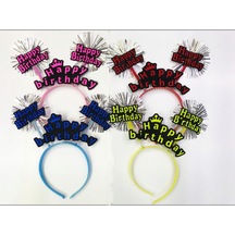Happy Birthday Neon Renk Doğum Günü Tacı 12 Adet N712