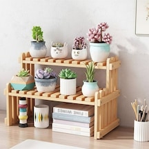 Mutfak Ve Masa Üstü Düzenleyici - Merdiven Tasarım Saksı Ve Baharatlık Standı 50x40 Cm Diğer