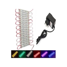 20 Adet Beyaz 5630 Çip Modül Led 12v Modül Led Su Geçirmez +trafo