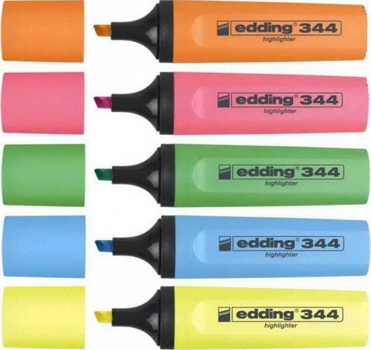 344 Highlighter Fosforlu Işaretleme Kalemi 5 Renk Set No Colour