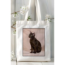 Art Hediye Havana Kedi Baskılı Omuz Çanta Kişiye Özel Model 5 Çok Renkli