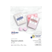 Permanent Kare Etiket, Beyaz, İnkjet/lazer Pack Of 120 Diğer