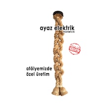 60Cm 3 Lü Duylu Ve Rozanslı 2Cm-Siyah Duy