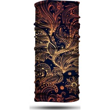 Dair Altın Yaprak Desenli Motosiklet Bandana Boyunluk Outdoor Balaklav