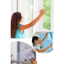 Cırt Bantlı Yapışkanlı 100cm X 150cm Kesilebilir Pencere Sinekliği Tül