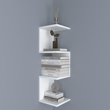 Corner Köşe Duvar Rafı Kitaplık Çok Renkli