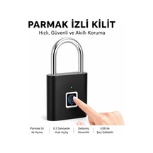 Parmak İzli Asma Kilit