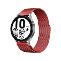Galaxy Watch 4 Metal Mıknatıslı Kordon - Kırmızı