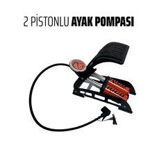 Rico Lastik Şişirme Pompası Çift Piston