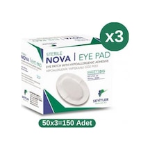 Nova Optik Steril Göz Kapama Bandı - Göz Pedi 6,5 x 9,5 cm 50 x3 Kutu