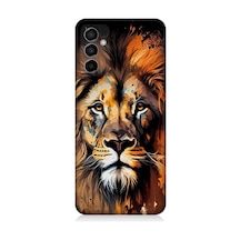 Samsung Galaxy M23 Uyumlu Silikon Kılıf Sarı Kırmızı Kral Aslan