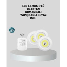 Hubrendy Tekno Uzaktan Kumandalı 3 Lü Ayarlanabilir Spot Led Işık Seti