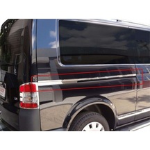 Vw Volkswagen Transporter T6 Uyumlu Kısa Şasi Sürgü Nikelajı 2015 Ve Sonrası Paslanmaz Krom