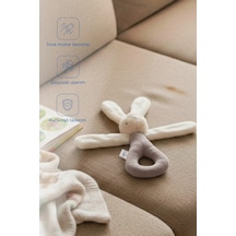 Babyjem Tutmalı Çıngıraklı Mini Peluş Tavşan Taş 842