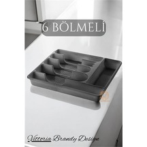 Modacar Çekmece İçi Kaşıklık Kepçelik 6 Gözlü Gri Diğer