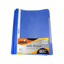 A4 Tellı Dosya 50'li Mavı