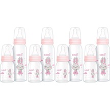 Bebsi Cam Biberon Seti Pembe 250ml+125ml 4 Lü Set