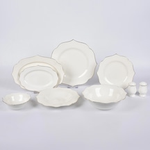 Vitale Köşeli Beyaz Servis Takımı Mtfk.0120