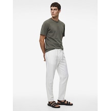 Koton Regular Fit Bisiklet Yaka Viskon Karışımlı Kısa Kollu Basic Tişört Yeşil 6sam10480mk