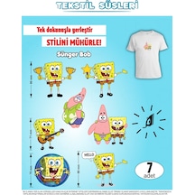 Ütü İle Yapışan Kıyafet Etiketi Sünger Bob 7li Set Karışık