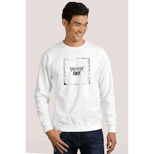 Bullet For My Valentine Riot Baskılı Beyaz Erkek Sweatshirt