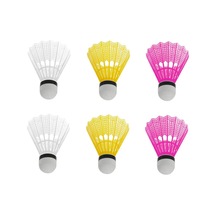 Suntek 6 Parça Renkli Plastik Badminton Shuttlecocks Topları