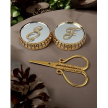 Sereno Gold Aynalı Yükselti Ve Söz Makası Seti Bronz Bronz