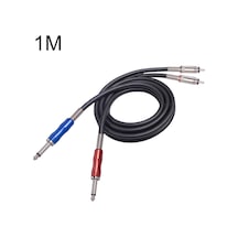 3051k63 Çift Rca Erkek - Çift 6.35mm 1/4 İnç Erkek Mikser Ses Kablosu, Uzunluk: 1m