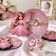 Peri Kızı 6.5cm Ahşap Mıknatıslı İsme Özel Bebek Magnet 20 Adet