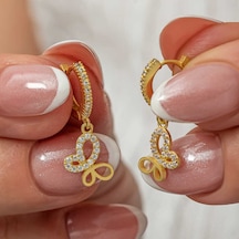 Gümüş Sallantılı Gold Kelebek Kadın Küpe Gold - Rose Gold Gümüş Sallantılı Gold Kelebek Kadın Küpe Gold - Rose Gold